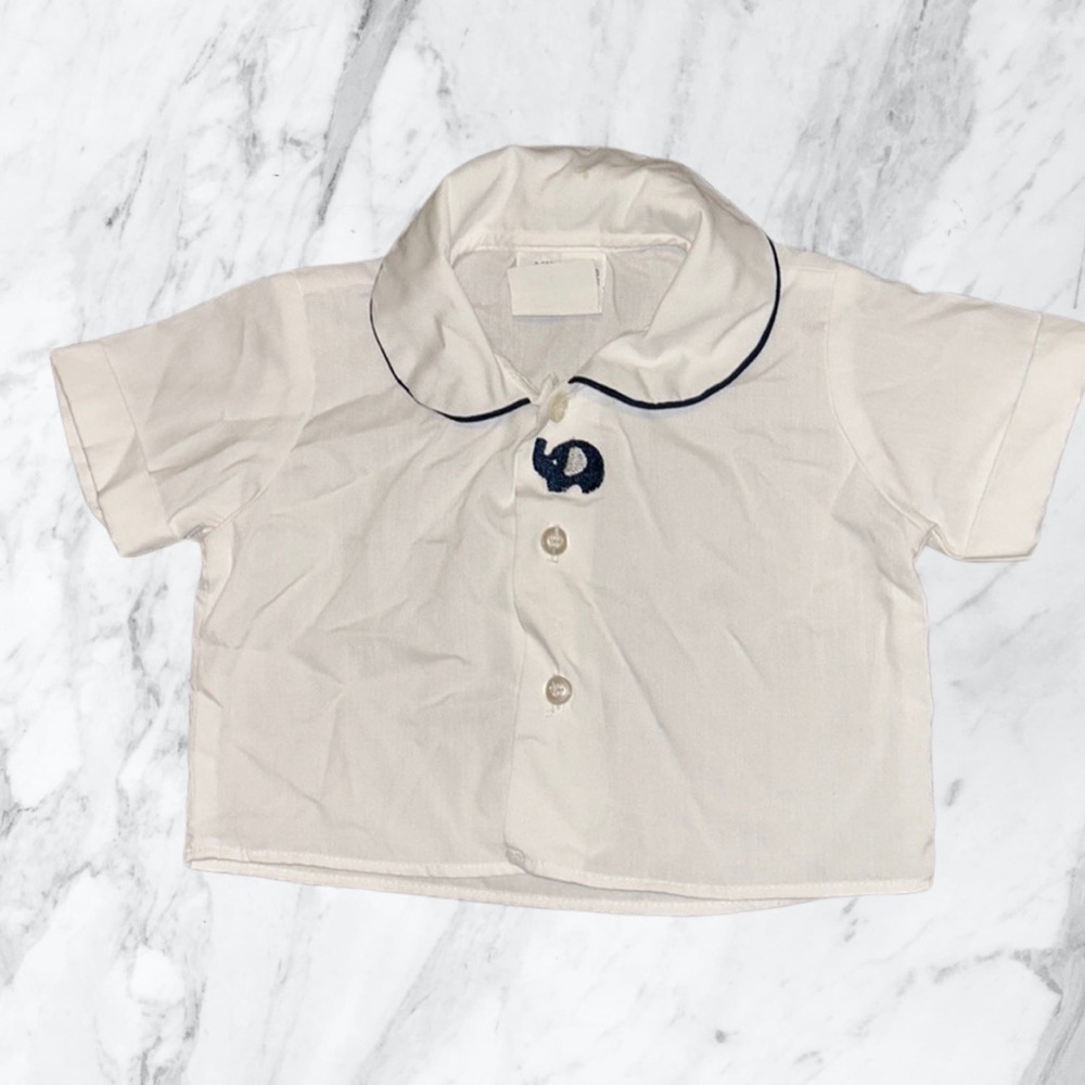 Little boys dress shirt with elephant from imp originals size 6 months
